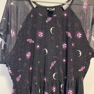 Hot Topic Black and Purple Cosmic Dress